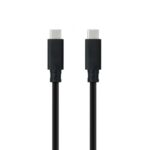 Cable USB 3.1 Tipo-C Nanocable 10.01.4102/ USB Tipo-C Macho - USB Tipo-C Macho/ Hasta 100W/ 10Gbps/ 2m/ Negro