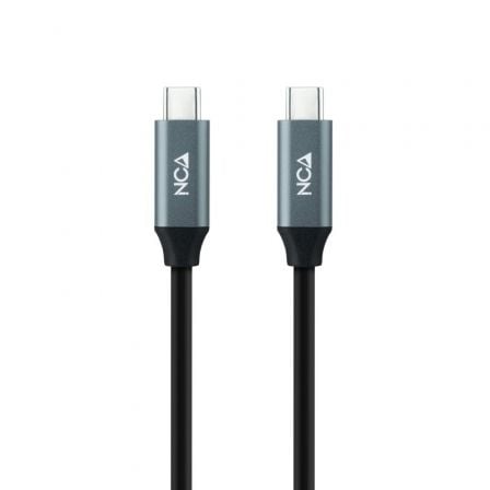 depau-NAN-CAB-10-01-4301-L150 Cable USB 3.2 Tipo-C Nanocable 10.01.4301-L150/ USB Tipo-C Macho - USB Tipo-C Macho/ Hasta 100W/ 20Gbps/ 1.5m/ Gris y Negro - Imagen 1