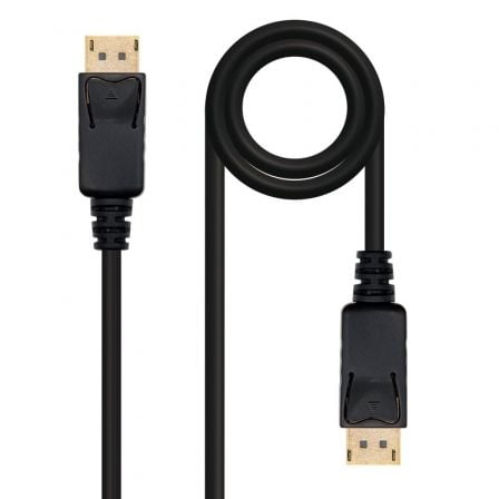 depau-NAN-CAB-10-15-2301 Cable DisplayPort 1.2 4K Nanocable 10.15.2301/ DisplayPort Macho - DisplayPort Macho/ 1m/ Negro - Imagen 1