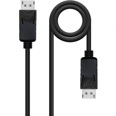 depau-NAN-CAB-10-15-2800 Cable DisplayPort 1.4 8K Nanocable 10.15.2800/ DisplayPort Macho - DisplayPort Macho/ 50cm/ Certificado/ Negro - Imagen 1