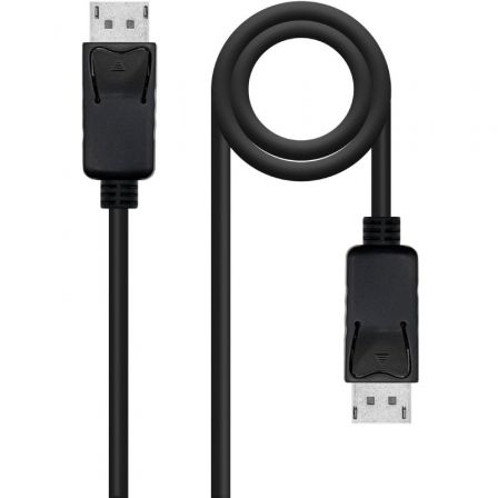 depau-NAN-CAB-10-15-2801 Cable DisplayPort 1.4 8K Nanocable 10.15.2801/ DisplayPort Macho - DisplayPort Macho/ 1m/ Certificado/ Negro - Imagen 1