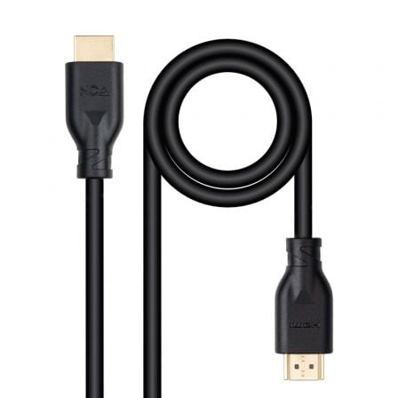 depau-NAN-CAB-10-15-3902 Cable HDMI 2.0 4K CCS Nanocable 10.15.3902/ HDMI Macho - HDMI Macho/ 2m/ Negro - Imagen 1