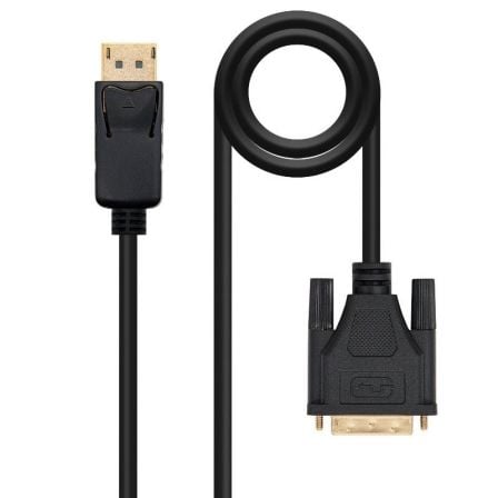 depau-NAN-CAB-10-15-4502 Cable Conversor Nanocable 10.15.4502/ DisplayPort Macho - DVI Macho/ 2m/ Negro - Imagen 1