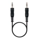 Cable Estéreo Nanocable 10.24.0100/ Jack 3.5 Macho - Jack 3.5 Macho/ 30cm/ Negro