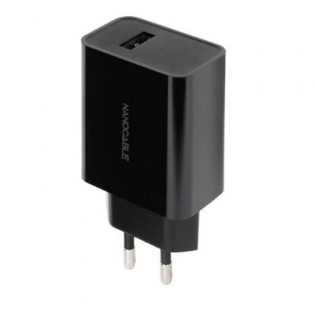 depau-NAN-CARGA-10-10-2004 Cargador de Pared Nanocable 10.10.2004/ 1xUSB/ 10W/ Negro - Imagen 1