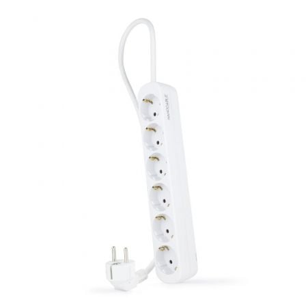 depau-NAN-REGLETA-10-37-0006-NS Regleta Nanocable 10.37.0006-NS/ 6 Tomas de Corriente/ Cable 1.4m/ Blanca - Imagen 1