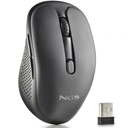 depau-NGS-MOU-EVO-SPOOK-BK Ratón Inalámbrico NGS Evo Spook silencioso/ Batería recargable/ Hasta 1600 DPI/ Negro - Imagen 1