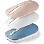 Ratón Inalámbrico NGS Shell-RB/ Batería recargable/ Hasta 1600 DPI/ Azul/ Blanco/ Rosa