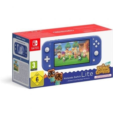 depau-NIN-CONSOLA-SWLITE-BL-ANI Nintendo Switch Lite Azul + Juego Nintendo Animal Crossing New Horizons - Imagen 1