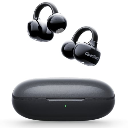 depau-OPRO-AUR-OPACE01 Auriculares Deportivos de Conducción Aérea OpenRock E OPACE01 con estuche de carga/ Autonomía 7h/ Negros - Imagen 1