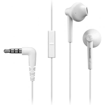 depau-PAN-AUR-RP-TCM55-WH Auriculares Intrauditivos Panasonic RP-TCM55/ con Micrófono/ Jack 3.5/ Blancos - Imagen 1