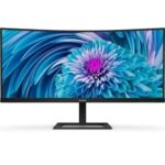 Monitor Profesional Ultrapanorámico Curvo Philips 346E2CUAE 34"/ WQHD/ Multimedia/ Regulable en altura/ Negro