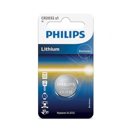 depau-PHIL-PILA-CR2032-01B Pila de Botón Philips CR2032/ 3V - Imagen 1