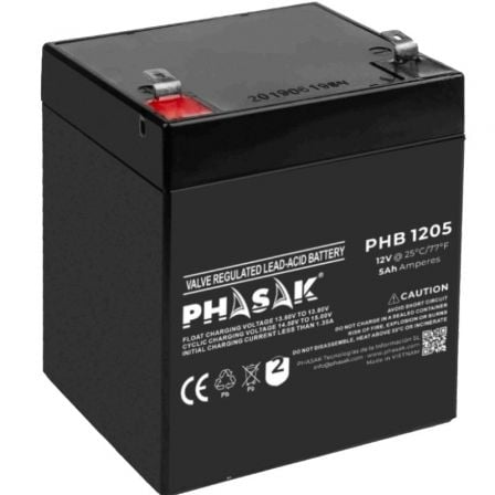 depau-PHK-BAT-PHB-1205 Batería Phasak PHB 1205 compatible con SAI/UPS PHASAK según especificaciones - Imagen 1