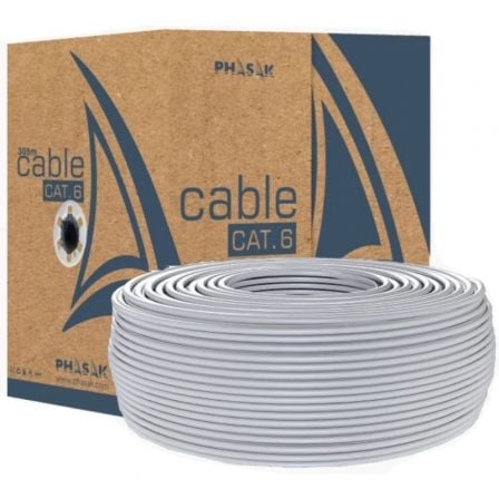 depau-PHK-CAB-PHR-6100 Bobina de Cable RJ45 UTP Phasak PHR 6100 Cat.6/ 100m - Imagen 1