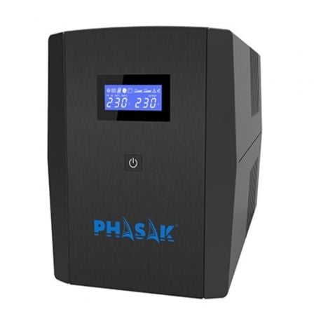 depau-PHK-SAI-SIRIUS-1560-VA-INT SAI Línea Interactiva Phasak SIRIUS 1560 VA Interactive/ 1560VA-900W/ 4 Salidas/ Formato Torre - Imagen 1