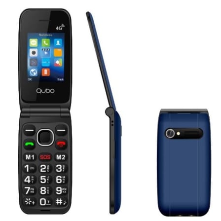 depau-QUB-TEL-NEONW-4G-BL Teléfono Móvil Qubo NEONW-BL 4G para Personas Mayores/ Azul - Imagen 1