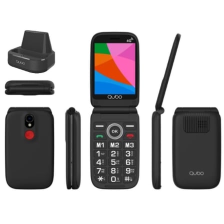 depau-QUB-TEL-X-340CB-4G Teléfono Móvil Qubo X-340CB 4G para Personas Mayores/ Negro - Imagen 1