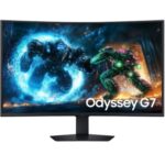 Monitor Gaming Curvo Samsung Odyssey G7 G75F 37"/ 4K/ 1ms/ 165Hz/ VA/ Regulable en altura/ Negro