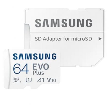 depau-SAM-MICROSD-EVO-P-2023-64GB Tarjeta de Memoria Samsung EVO Plus 2023 64GB microSD XC con Adaptador/ Clase 10/ 160MBs - Imagen 1