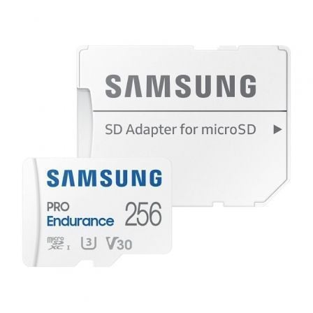 depau-SAM-MICROSD-P-END-256GB Tarjeta de Memoria Samsung Pro Endurance 256GB microSD XC con Adaptador/ Clase 10/ 100MBs - Imagen 1