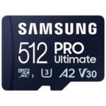 Tarjeta de Memoria Samsung Pro Ultimate 512GB microSD XC con Adaptador/ Clase 10/ 200MBs