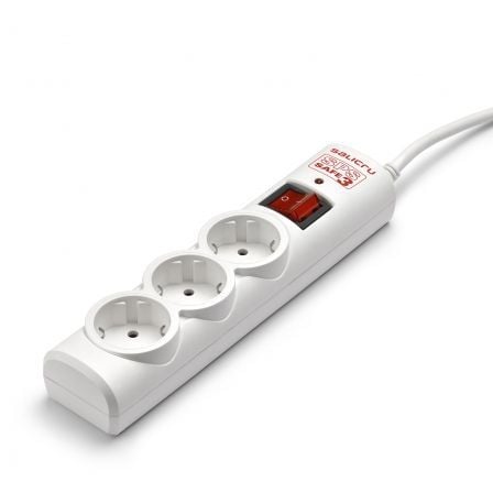 depau-SLC-SPS-SAFE-3 Regleta con interruptor Salicru SPS SAFE 3/ 3 Tomas de corriente/ Cable 1.5m/ Blanca - Imagen 1