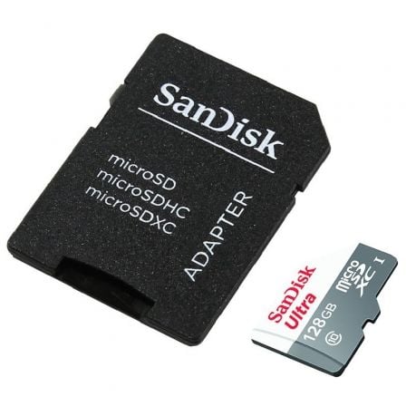 depau-SND-MICROSD-SDSQUNR128GGN3MA Tarjeta de Memoria SanDisk Ultra 128GB microSD XC con Adaptador/ Clase 10/ 80MB/s - Imagen 1