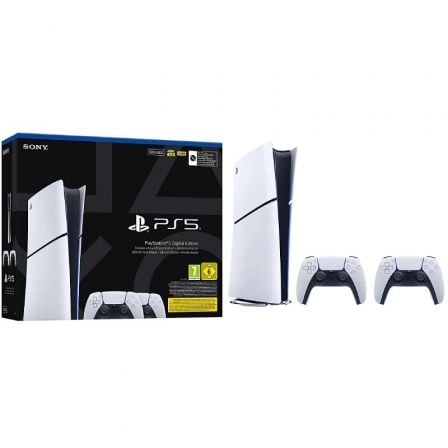 depau-SONY-PS5-SLIM-DIGITAL-2-DS Consola Sony Playstation 5 - PS5 Slim Digital 825GB/ Incluye 2 Mandos Dual Sense/ Chassis E - Imagen 1