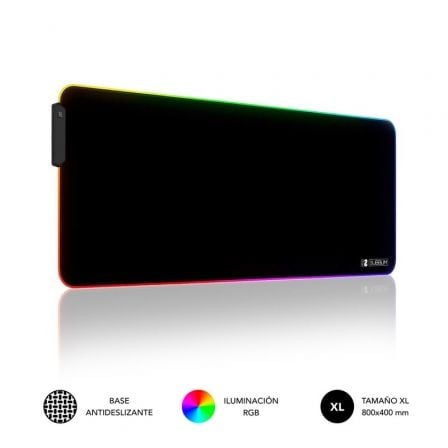depau-SUB-ALF-LED-RGB-XL Alfombrilla Subblim MP-02RGB01 LED RGB XL/ 800 x 300 x 4 mm - Imagen 1
