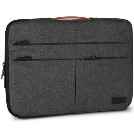 depau-SUB-FUNDA-AP360-15-DGY Funda Subblim Air Padding 360 Sleeve para Portátiles hasta 15.6"/ Gris Oscuro - Imagen 1