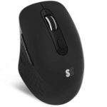 Ratón Ergonómico Inalámbrico Subblim Curve Ergo Dual Battery/ Batería recargable/ Hasta 1600 DPI/ Negro