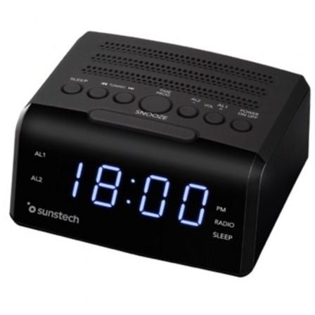 depau-SUN-DES-FRD35U-BK Despertador Sunstech FRD35U/ Radio FM - Imagen 1