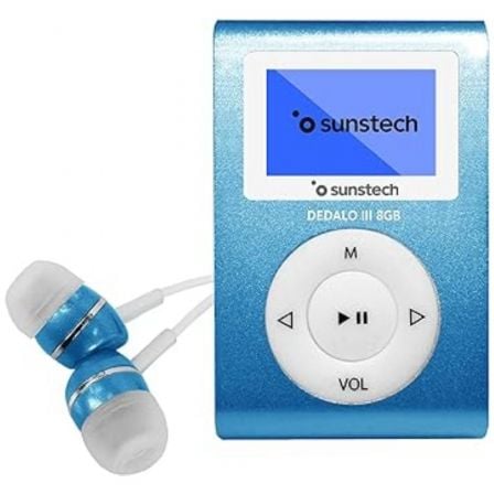 depau-SUN-MP3-DEDALOIII-8GB-BL Reproductor MP3 Sunstech Dedalo III/ 8GB/ Radio FM/ Azul - Imagen 1