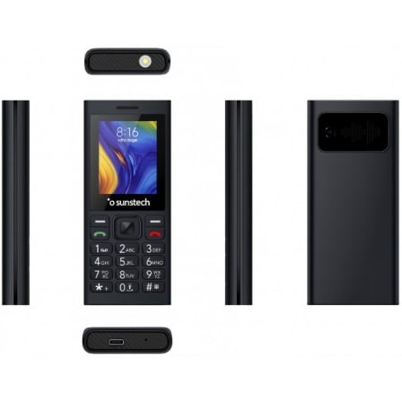 depau-SUN-TEL-CEL5-BK Teléfono Móvil Sunstech CEL5/ Negro - Imagen 1