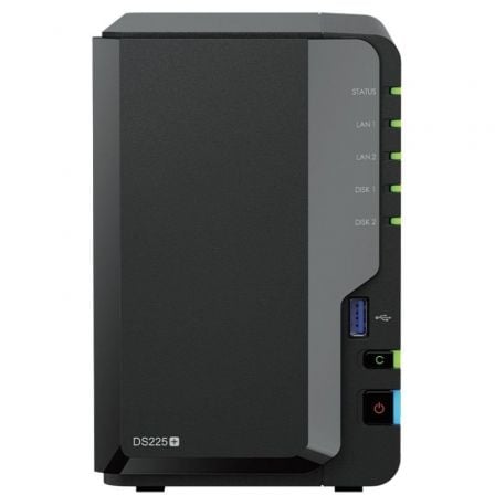 depau-SYN-NAS-DS225-PLUS NAS Synology Diskstation DS225+/ 2 Bahías 3.5"- 2.5"/ 2GB DDR4/ Formato Torre - Imagen 1
