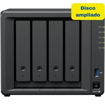 depau-SYN-NAS-DS925-PLUS-8TB NAS Synology Diskstation DS925+/ 4 Bahías 3.5"- 2.5"/ 4GB DDR4/ 8TB/ Formato Torre - Imagen 1