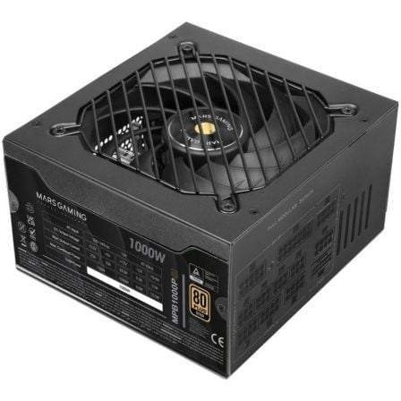 depau-TAC-FUENTE-MPB1000PSI-BK Fuente de Alimentación Mars Gaming MPB1000PSI/ 1000W/ Ventilador 14cm/ ATX 3.1/ PCIe 5.1/ 80 Plus Gold - Imagen 1