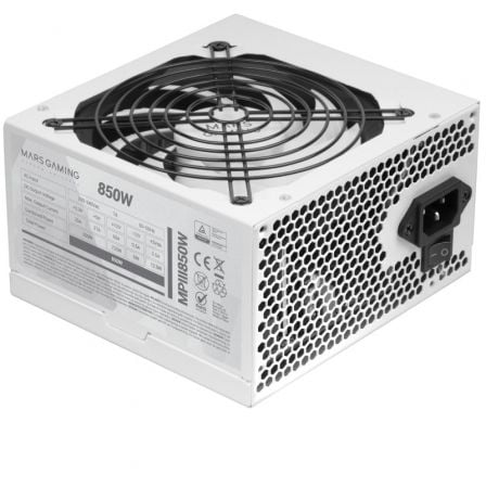 depau-TAC-FUENTE-MPIII850W Fuente de Alimentación Mars Gaming MPIII850W/ 850W/ Ventilador 12cm/ Blanca - Imagen 1