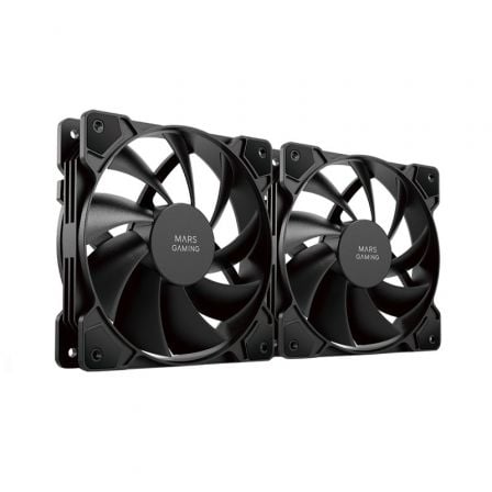 depau-TAC-REF-MF-PWMX2-BK Pack 2 Ventiladores Mars Gaming MF-PWMX2/ 12cm - Imagen 1