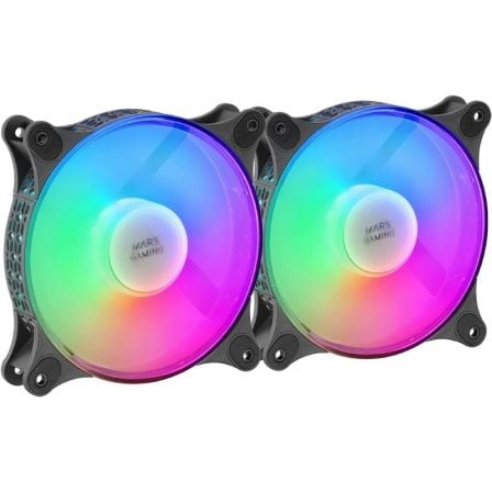 depau-TAC-REF-MFDUO Pack 2 Ventiladores Mars Gaming MFDUO/ 12cm/ FRGB - Imagen 1