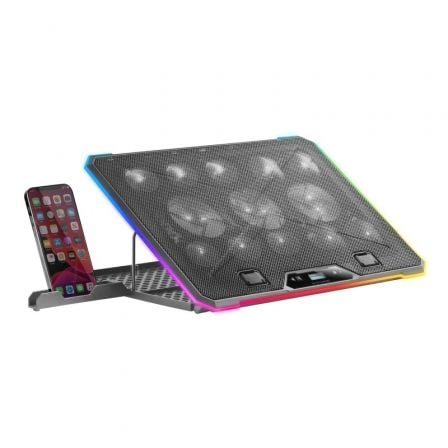 depau-TAC-REF-MNBC13-BK Soporte Refrigerante Mars Gaming MNBC13 para Portátiles hasta 17"/ Iluminación LED - Imagen 1