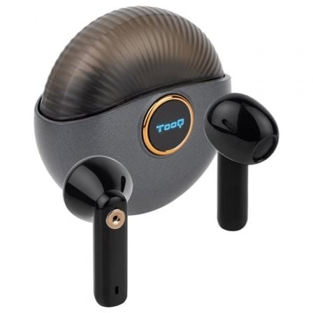 depau-TOO-AUR-SNAIL-GY Auriculares Bluetooth TooQ Snail TQBWH-0060G con estuche de carga/ Autonomía 4h/ Grises y Negros - Imagen 1