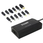 Cargador de Portátil TooQ TQLC-100BS01M/ 1xUSB/ 100W/ Manual/ 12 Conectores/ Voltaje 12-24V
