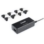 Cargador de Portátil TooQ TQLC-65BS02AT/ 65W/ 1xUSB/ Automático/ 8 Conectores/ Voltaje 18.5-20V/ 1 USB