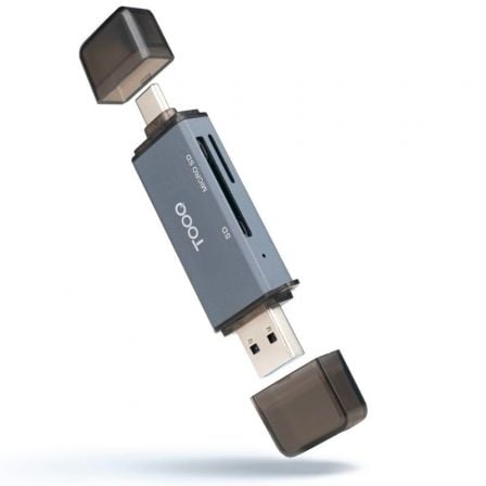 depau-TOO-CR-TQR-3001G Lector de Tarjetas Externo TooQ TQR-3001G/ USB 3.0 y USB Tipo-C - Imagen 1