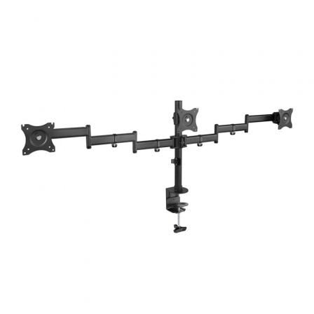 depau-TOO-SOPORTE-DB1327TN-B Soporte de Mesa para 3 Monitores TooQ DB1327TN-B/ Giratorio/ Inclinable/ hasta 8kg - Imagen 1