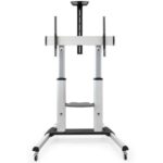 Soporte de Suelo Inclinable/ Ajustable con Ruedas TooQ FS20300M-B para TV de 60-100"/ hasta 100kg