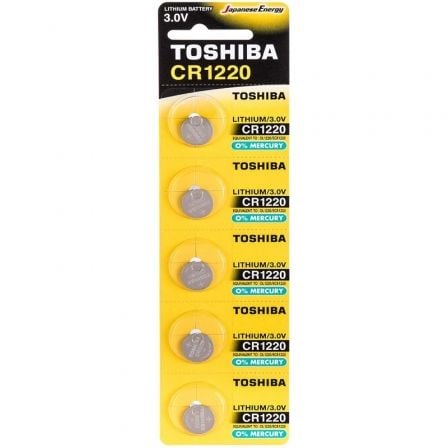 depau-TOS-PILA-CR1220-PW-BP-5N Pack de 5 Pilas de Botón Toshiba CR1220/ 3V - Imagen 1