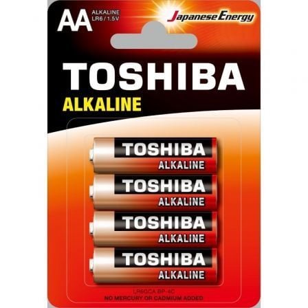 depau-TOS-PILA-R6-ECO-594908-BL4 Pack de 4 Pilas AA Toshiba Alkaline LR6/ 1.5V/ Alcalinas - Imagen 1